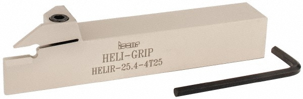 Iscar Indexable Grooving Toolholder: HELIL 1616-3T20, External, Left Hand, 40 mm Max Workpiece Dia - 2500562