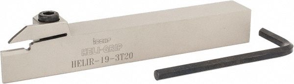 Iscar Indexable Grooving Toolholder: HELIL 1616-3T20, External, Left Hand, 40 mm Max Workpiece Dia - 2500562