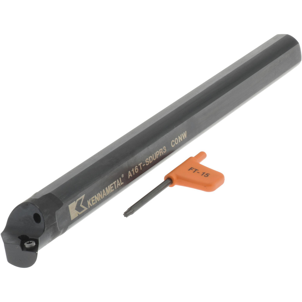 Kennametal Indexable Boring Bar: A16TSDUPR3, 33.02 mm Min Bore, Right Hand, 25.40 mm Shank Dia, -3 deg Lead, Steel - 1094697