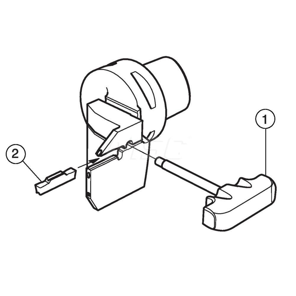 Sandvik Coromant Modular Grooving Head: Right Hand, Cutting Head, System Size C4, Uses N123 Size G Inserts - 6537265