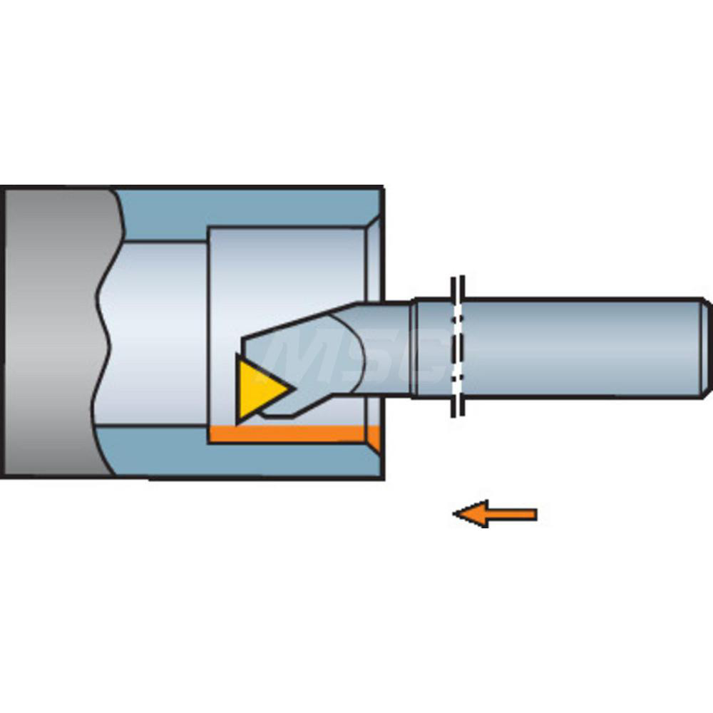Sandvik Coromant Indexable Boring Bar: C06M-STFCL-2C, 0.5000" Min Bore, Left Hand, -1 deg Lead, Solid Carbide - 5726679