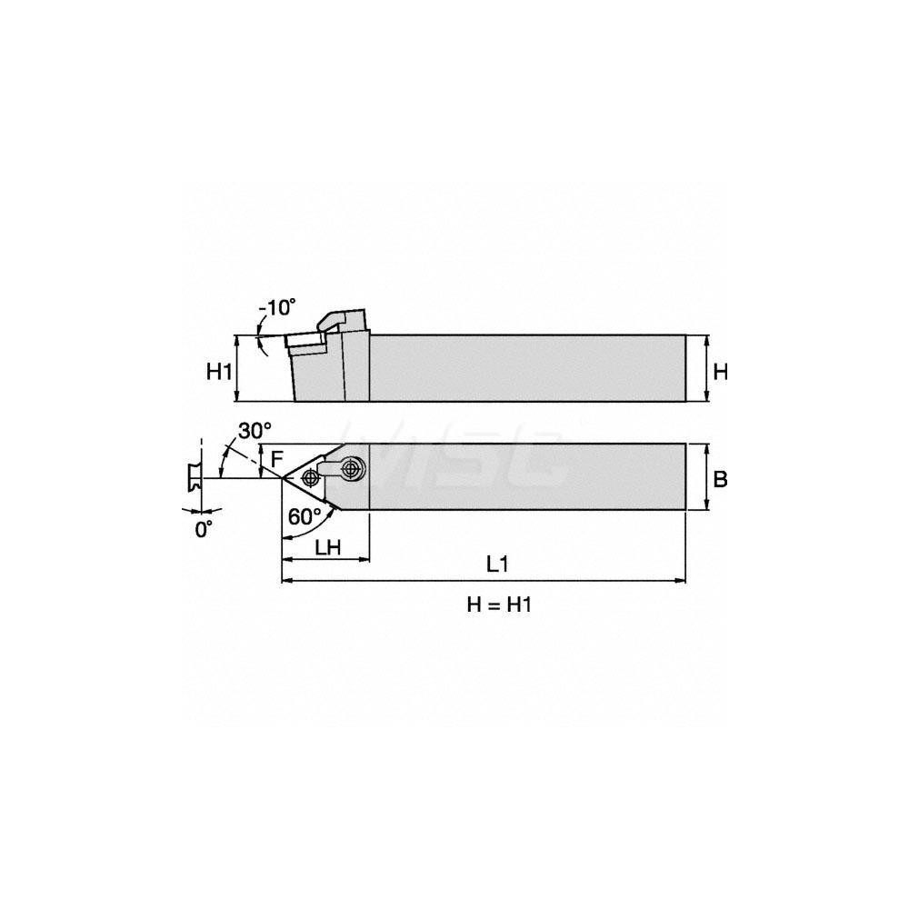 Kennametal Indexable Turning Toolholder: MTENNS103, Clamp & Screw - 1096351