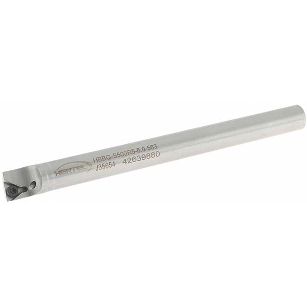 Hertel Indexable Boring Bar: HBBQ-C375R5-10.0-438, 0.4380" Min Bore, Right Hand, Solid Carbide - H59870147