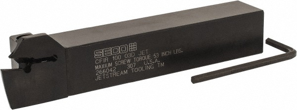 Seco Indexable Turning Toolholder: CFIR 125 03D, 90.0 deg Lead Angle, Clamp - 00002809