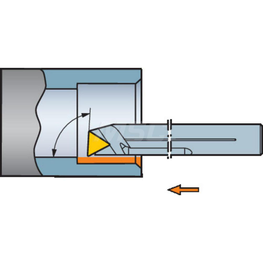 Sandvik Coromant Indexable Boring Bar: A06F-STUCR05-GR, 7.00 mm Min Bore, Right Hand, 6.00 mm Shank Dia, -3 deg Lead, Steel - 5721364
