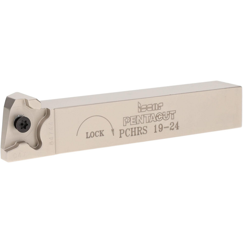 Iscar Indexable Grooving-Cutoff Toolholder: PCHRS 19-24 *, 0.031 to 0.189" Groove Width, 0.256" Max Depth of Cut, Right Hand - 2394823