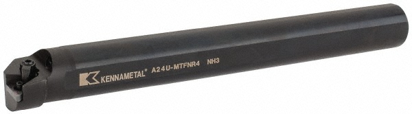 Kennametal Indexable Boring Bar: A24MCFNR4, 44.70 mm Min Bore, Right Hand, 38.10 mm Shank Dia, Steel - 1808206