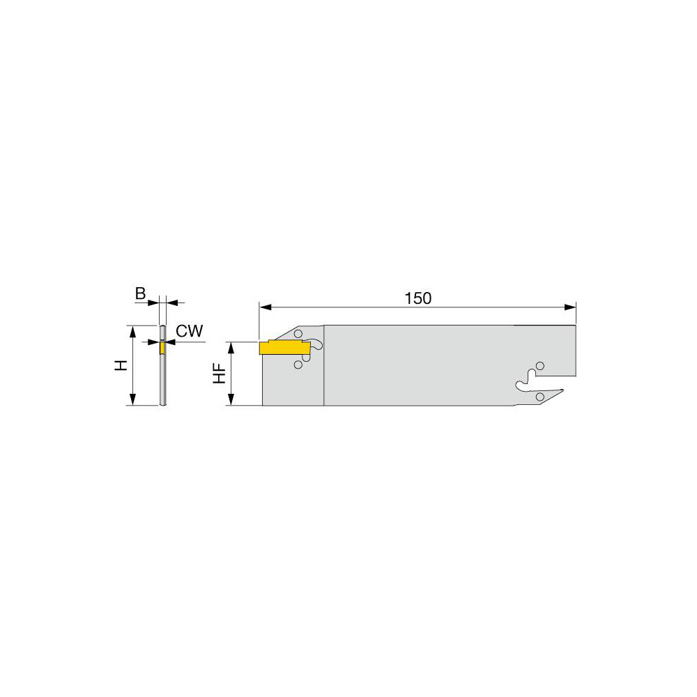 Tungaloy CCH Single End Indexable Cutoff Blade - 6713345