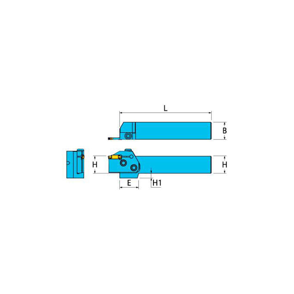 Ingersoll Cutting Tools Indexable Grooving Toolholder: TCHL31.8, 1.968" Max Workpiece Dia - 6163598