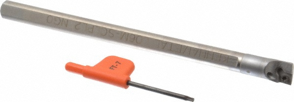 Widia Indexable Boring Bar: A12SSCLPL3, 0.9300" Min Bore, Left Hand, -5 deg Lead, Steel - 5077682