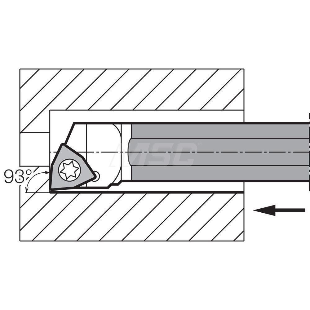 Kyocera Indexable Turning Toolholder: C045KSWUBR15, Screw - THC89126