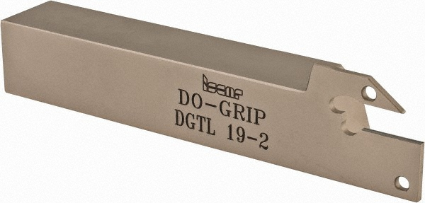 Iscar Indexable Grooving-Cutoff Toolholder: DGTL 9.5B-2D30, 0.075 to 0.098" Groove Width, 0.591" Max Depth of Cut, Left Hand - 2301422