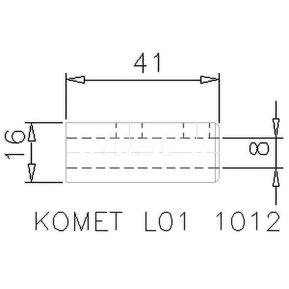 Komet Indexable Boring Bar: B00-37010, 0.2200" Min Bore, Right Hand, 90 deg Lead - 6285605600