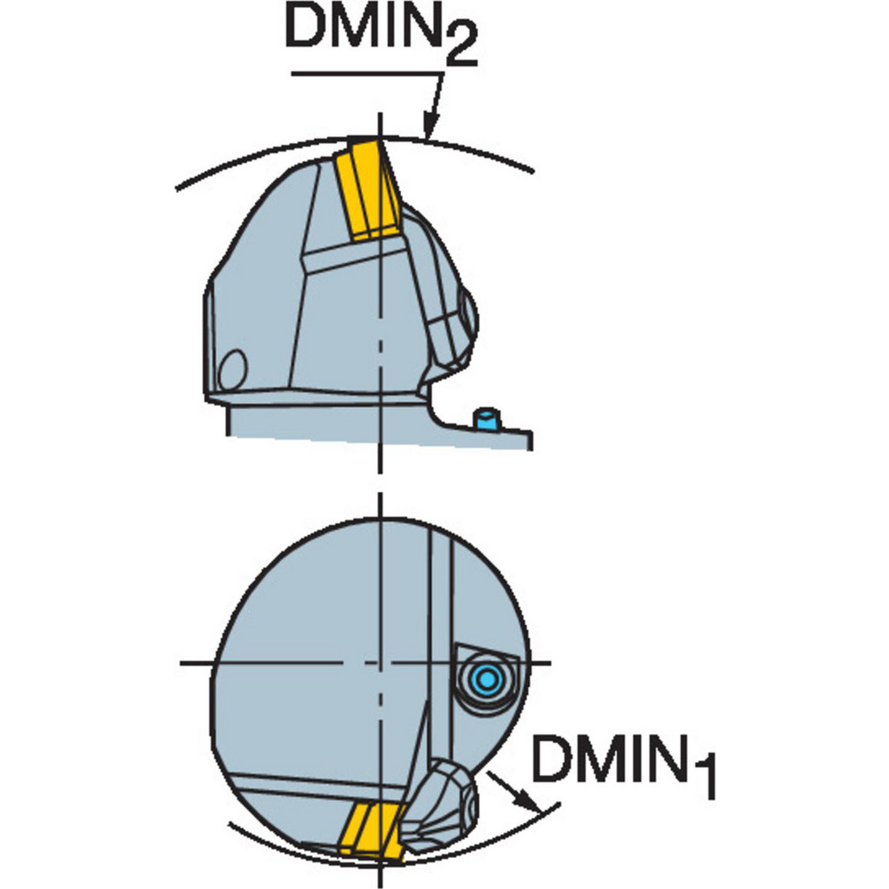 Sandvik Coromant Modular Turning & Profiling Head: Size C8, 80 mm Head Length, Left Hand - 5729424