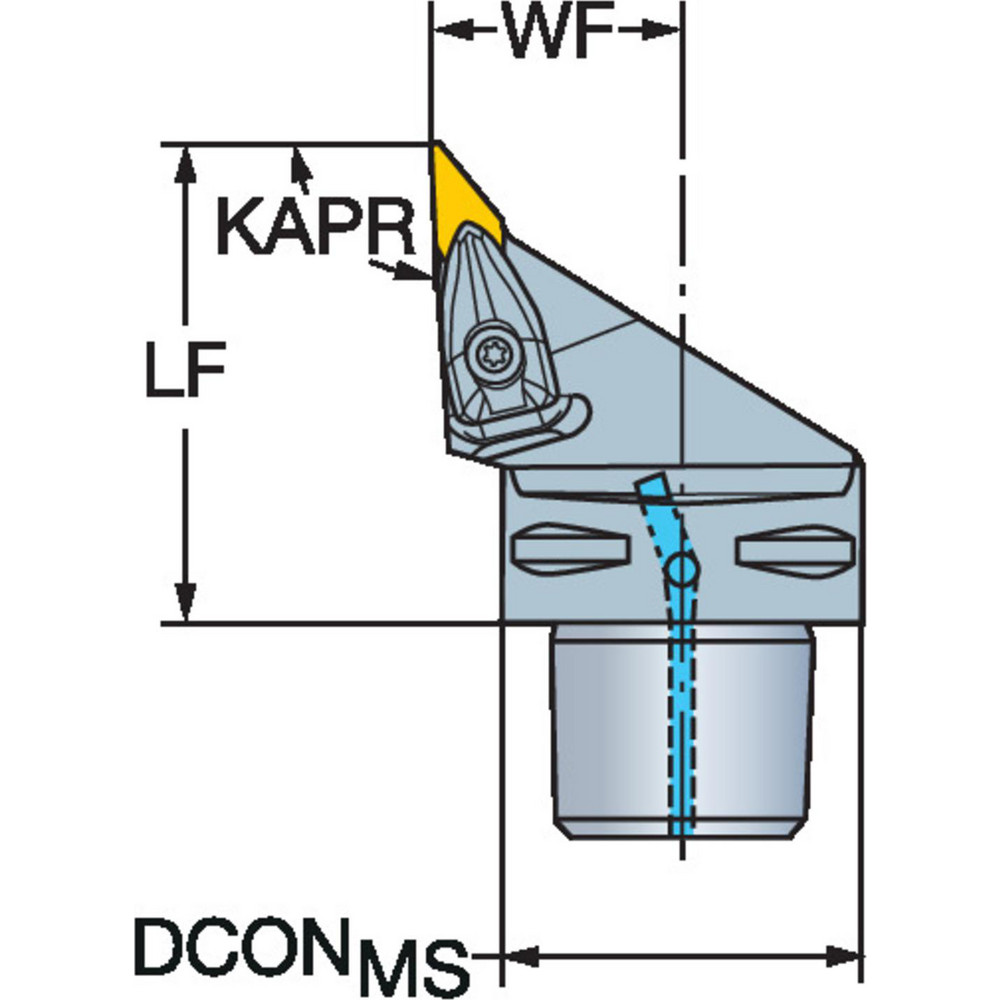 Sandvik Coromant Modular Turning & Profiling Head: Size C8, 80 mm Head Length, Left Hand - 5729424