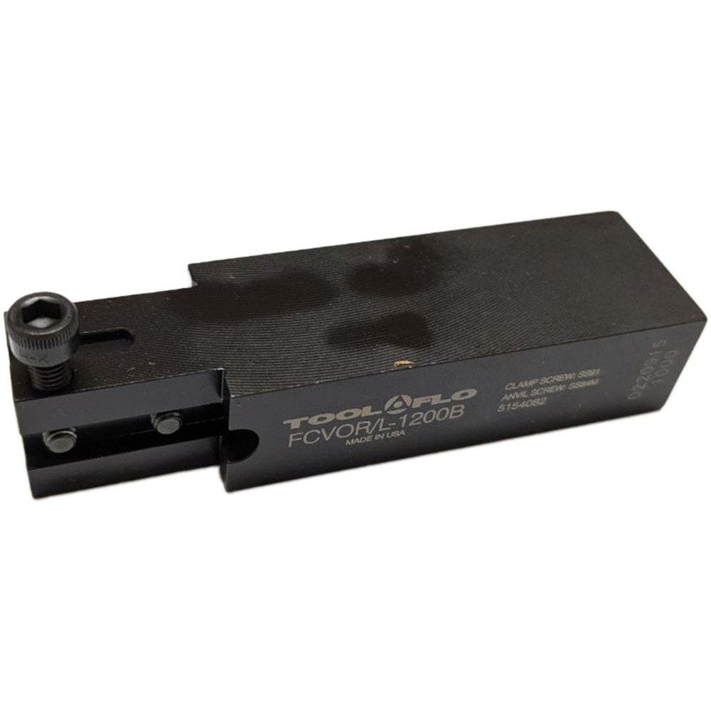 Tool-Flo Indexable Cutoff Toolholder: 13/16" Max Depth of Cut, 1-5/8" Max Workpiece Dia, Left Hand - 9FCL0800B