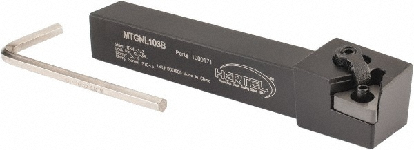 Seco Indexable Turning Toolholder: MTGNL-10-3A, 90.0 deg Lead Angle, Clamp & Pin - 00013153