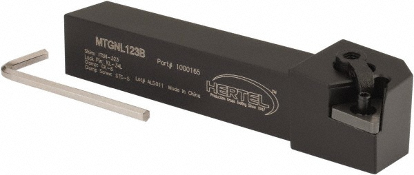 Seco Indexable Turning Toolholder: MTGNL-10-3A, 90.0 deg Lead Angle, Clamp & Pin - 00013153
