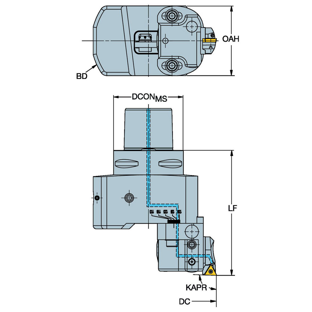 Sandvik Coromant Modular Boring Head: 4.435" Max Dia, Right Hand, Size C6 - 6873061