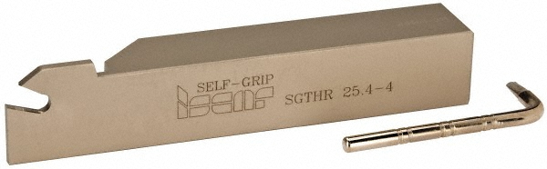 Iscar Indexable Cutoff Toolholder: 1.1" Max Depth of Cut, 2.44" Max Workpiece Dia, 0.161" Min Insert Width, Right Hand - 2300935