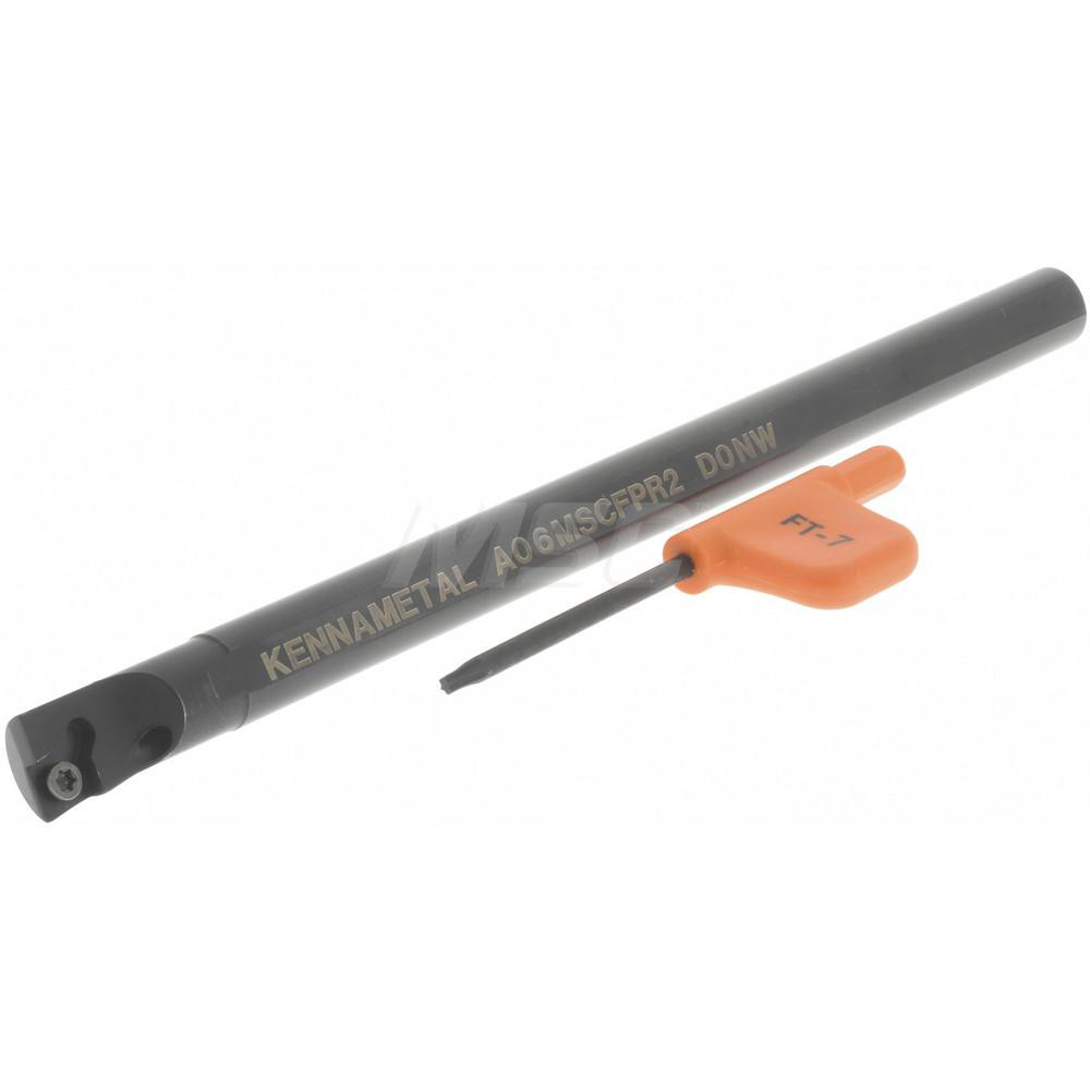 Kennametal Indexable Boring Bar: A06MSCFPR2, 12.19 mm Min Bore, Right Hand, 9.53 mm Shank Dia, Steel - 1094725