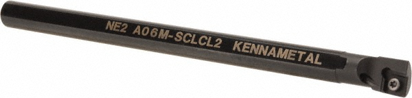 Kennametal Indexable Boring Bar: A06MSCFPR2, 12.19 mm Min Bore, Right Hand, 9.53 mm Shank Dia, Steel - 1094725