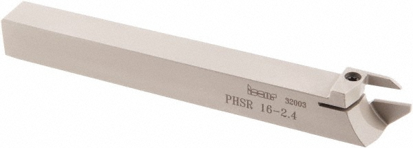 Iscar Indexable Grooving Toolholder: PHSR 12.7-2.4, External, Right Hand, 1" Max Workpiece Dia - 2800754