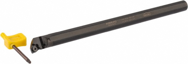 Hertel Indexable Boring Bar: A08SWLPR2 1/2", 0.6000" Min Bore, Right Hand, -5 deg Lead, Steel - 7000072