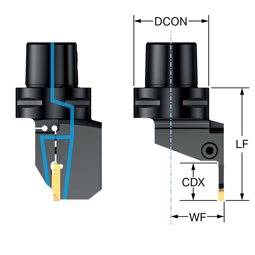 Sandvik Coromant Modular Grooving Cutting Unit Heads: C4, 0.3150, 8.00, 1.0630 - 8290103