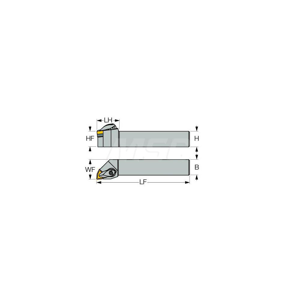 Iscar Indexable Turning Toolholder: DWLNR2020K06, Screw - 3602588