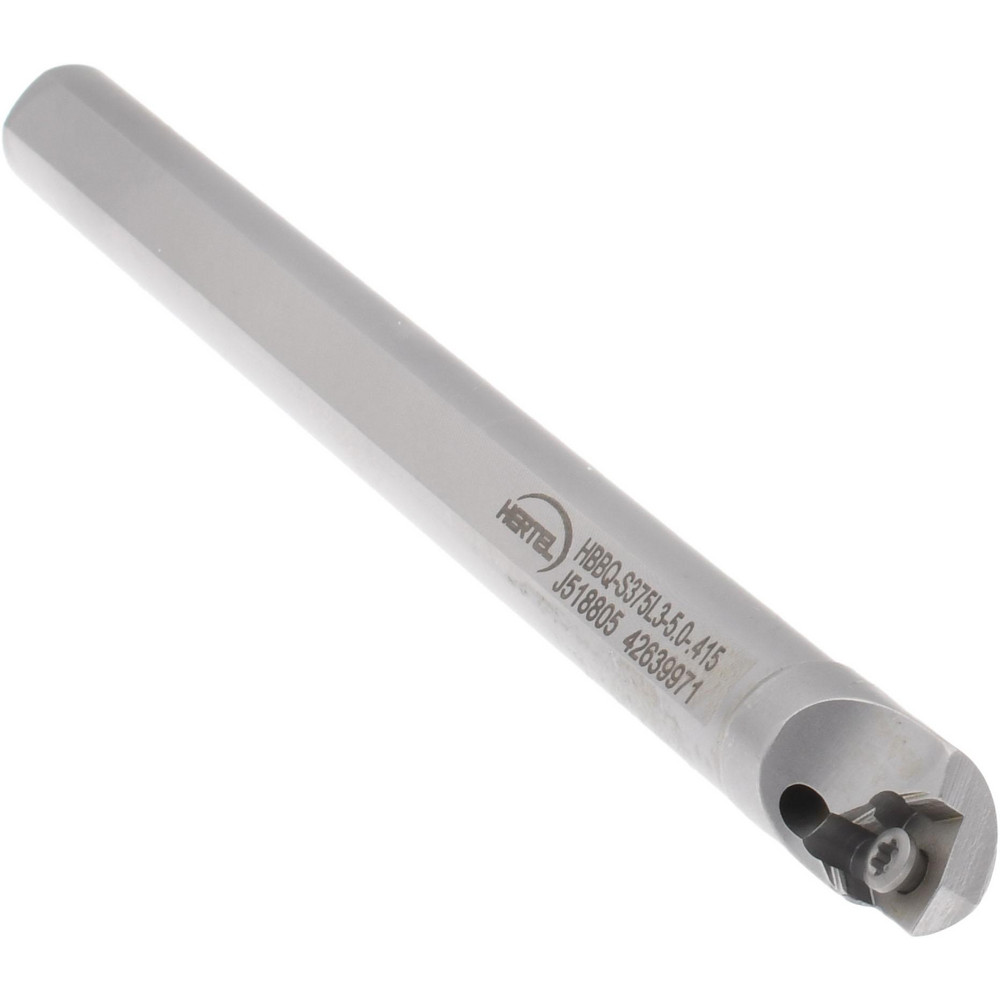 Hertel Indexable Boring Bar: HBBQ-S375L3-5.0-.415, 0.4150" Min Bore, Left Hand, Steel - H08614851