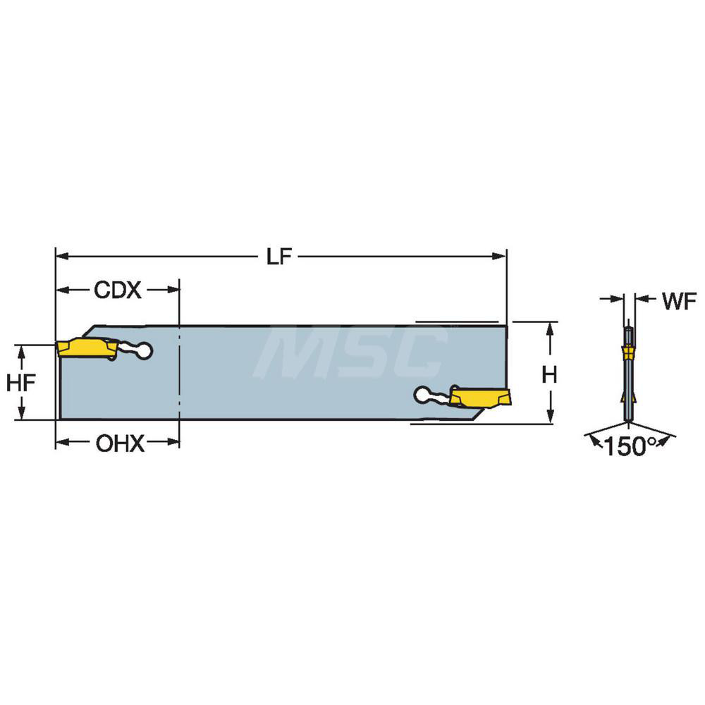 Sandvik Coromant Double End Neutral Indexable Cutoff Blade - 5735746