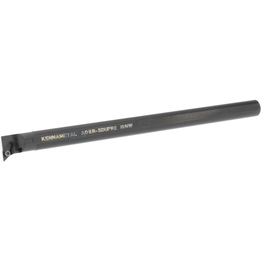 Hertel Indexable Boring Bar: A08SDUPR2 1/2", 0.7300" Min Bore, Right Hand, -3 deg Lead, Steel - 7000064