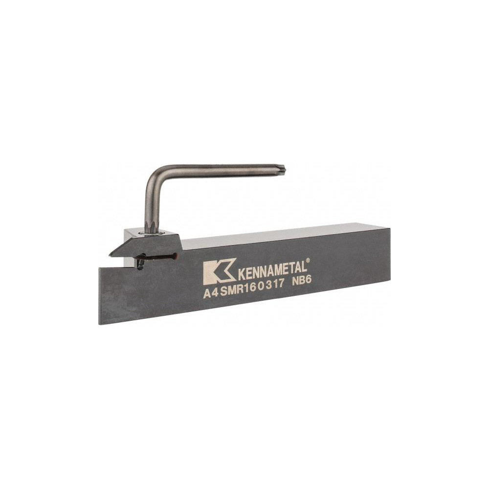 Kennametal Indexable Grooving-Cutoff Toolholder: A4SMR160317, 3 mm Min Groove Width, 17 mm Max Depth of Cut, Right Hand - 1953181