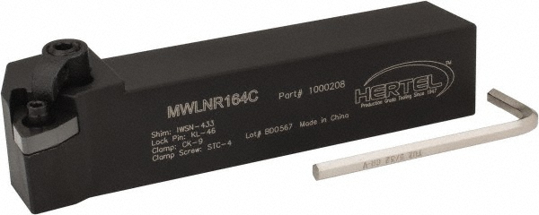 Widia Indexable Turning Toolholder: MWLNR124B, 95.000 deg Lead Angle, Clamp - 2951347