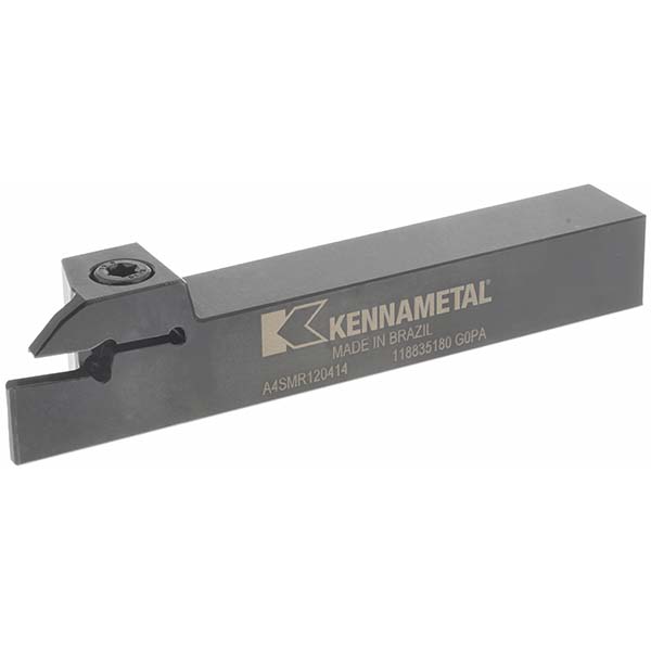 Kennametal Indexable Grooving-Cutoff Toolholder: A4SMR120214, 0.079" Min Groove Width, 14 mm Max Depth of Cut, Right Hand - 2976496