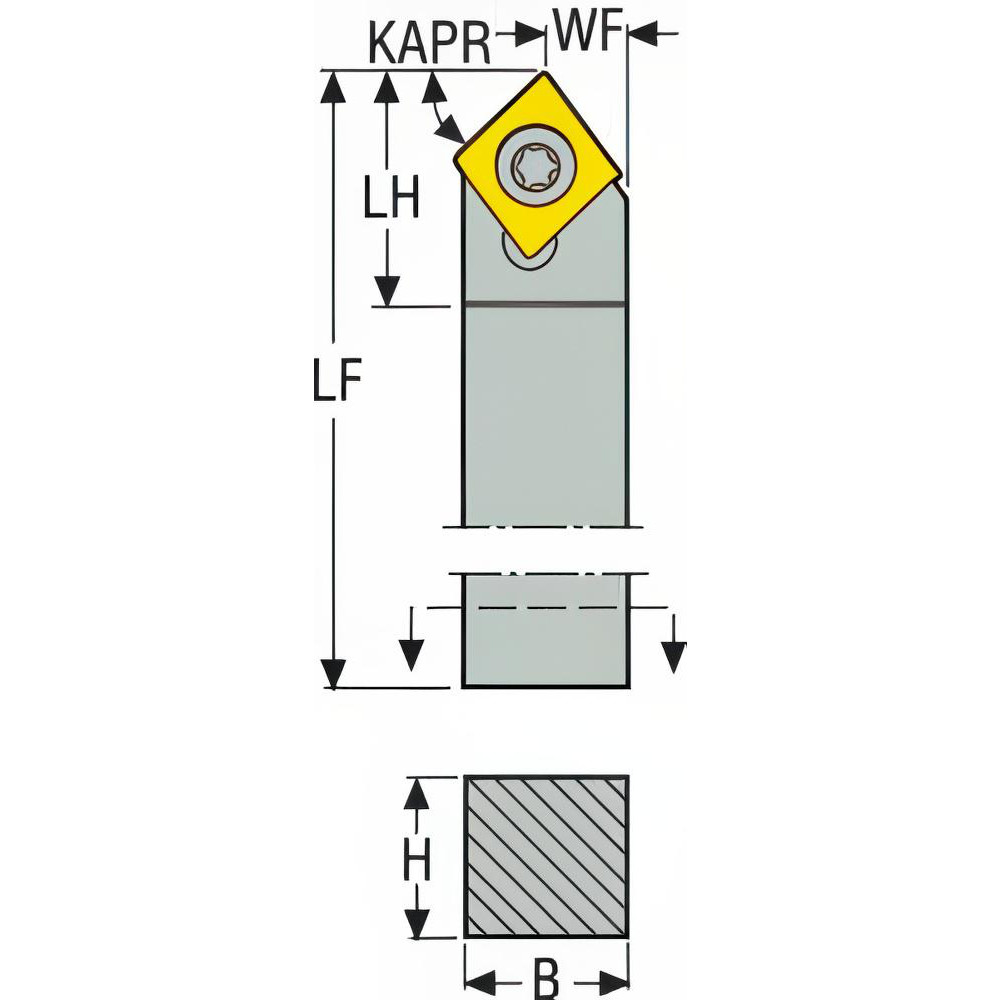 Seco Indexable Turning Toolholder: SCDCL 1212M09, Screw - 02435818