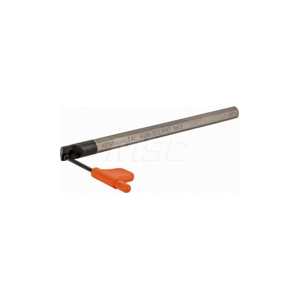 Kennametal Indexable Boring Bar: E06MSCLPR2 KWH, 12.19 mm Min Bore, Right Hand, 9.53 mm Shank Dia, -5 deg Lead, Solid Carbide - 1152724