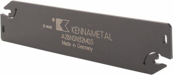 Widia Indexable Cut-Off Blades; End Type: Double-Ended; Cutting Direction: Neutral; Hand: Neutral; Blade Height (mm): 26.00; Blade Height (Decimal Inch): 1.0225; Blade Width (Decimal Inch): 0.0945; Blade Width (mm): 2.40; Blade Overall Length (Decimal Inch): 4.3404; Blade Overall Length (mm): 110.25 - 6499214