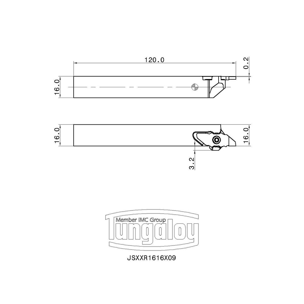Tungaloy Indexable Boring Bar: A06G-SCLCL04-D070, 7.00 mm Min Bore, Left Hand, 6.00 mm Shank Dia, 95 deg Lead, Steel (Shank) - 6862224