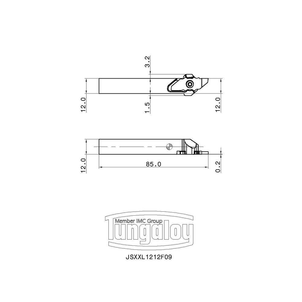 Tungaloy Indexable Boring Bar: A05F-SCLCL03-D060, 6.00 mm Min Bore, Left Hand, 5.00 mm Shank Dia, 95 deg Lead, Steel (Shank) - 6862277