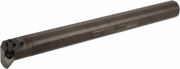 Walter Indexable Boring Bar: A20T-SVUBR3, 1.7050" Min Bore, Right Hand, 93 deg Lead, Steel - 5204741