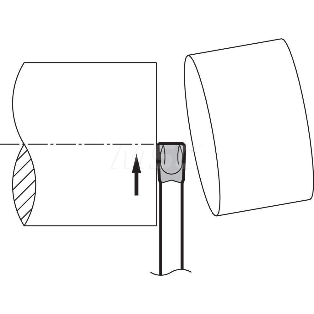 Kyocera Indexable Cutoff Toolholder: 1.55" Max Depth of Cut, 3.1" Max Workpiece Dia, 0.189" Min Insert Width, Right Hand - 8801669