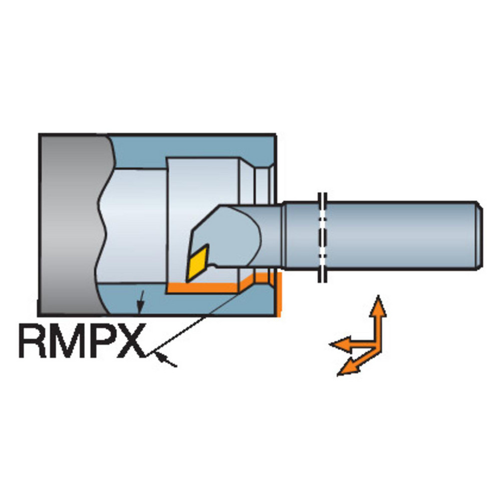 Sandvik Coromant Indexable Boring Bar: A12S-SDUPR3, 0.9291" Min Bore, Right Hand, -3 deg Lead, Steel - 5721687