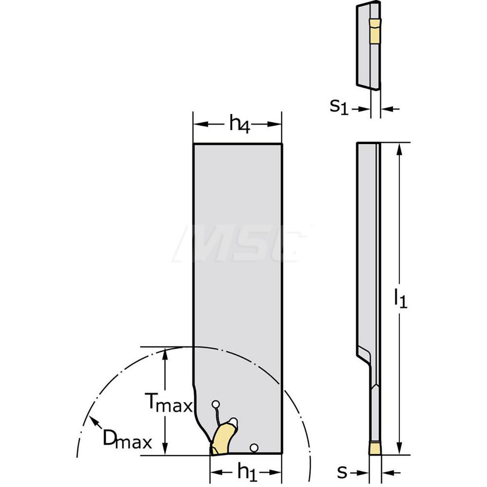 Walter G2042 Single End Right Hand Indexable Cutoff Blade - 6424579