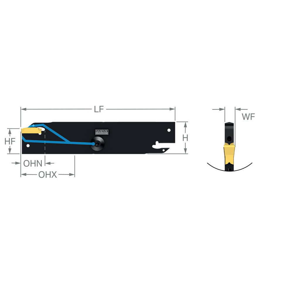 Sandvik Coromant Indexable Cut-Off Blades: Double, Neutral, Neutral, 25.90 - 8446723