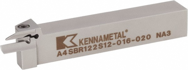 Kennametal Indexable Grooving Toolholder: A4SBR2020K2S12016020, External, Right Hand, 20 mm Max Workpiece Dia - 3865920
