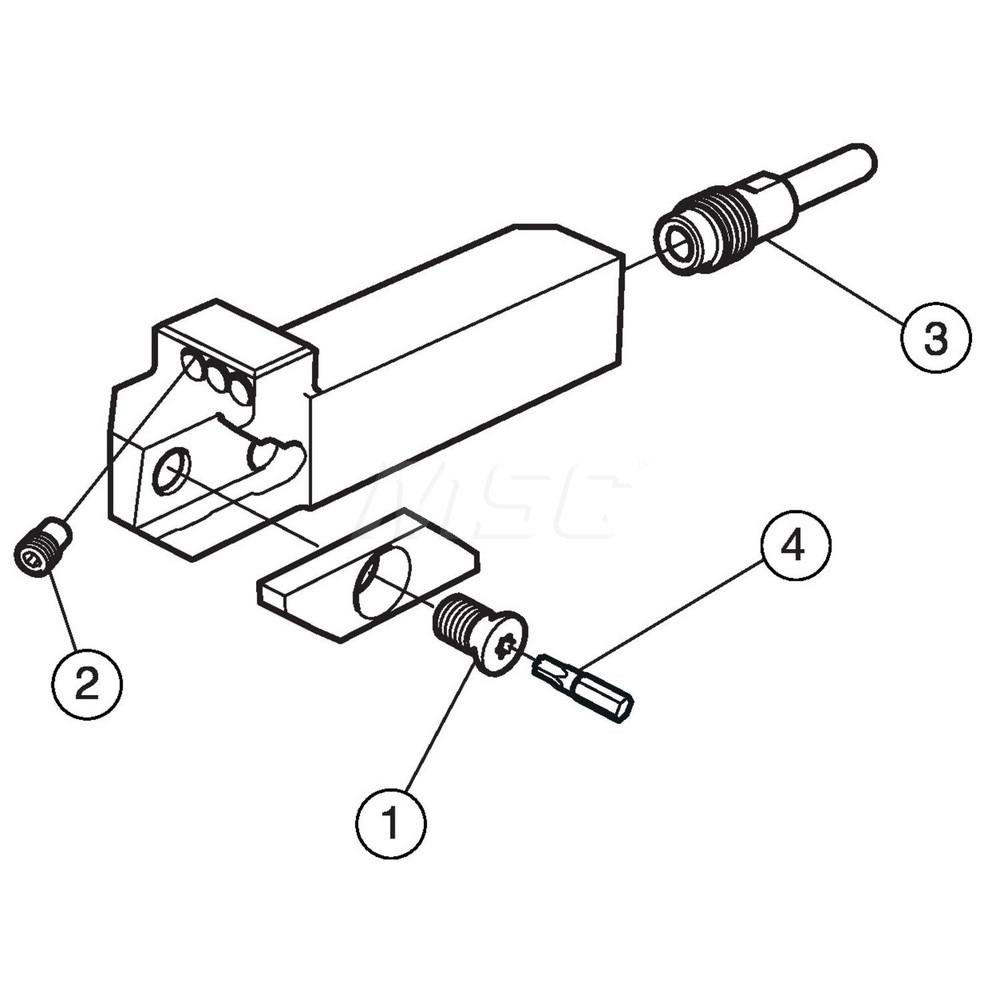 Sandvik Coromant Indexable Grooving Toolholder: QS-SMALR063XHP, External, Right Hand - 6950301