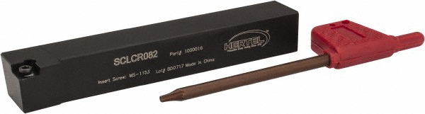 Hertel Indexable Turning Toolholder: MTENNS082 1/2" SHANK, Clamp & Screw - 1000158