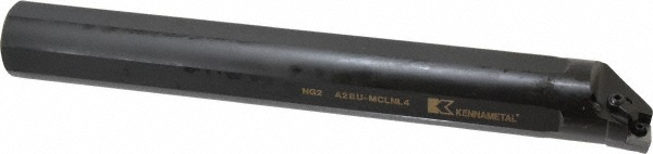 Hertel Indexable Boring Bar: A28MCLNR4 1-3/4", 2.0100" Min Bore, Right Hand, -5 deg Lead, Steel - 7000012